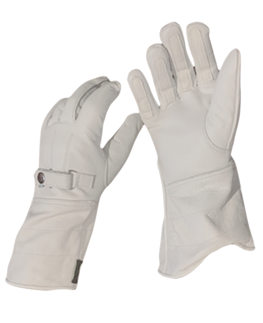 TAG GAUNLETS - WHITE LEATHER (TAG WG)